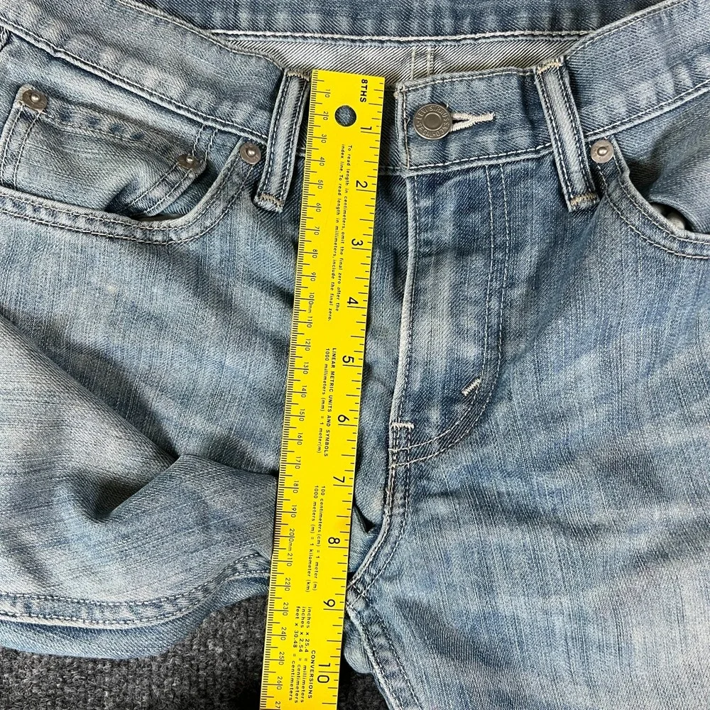Levi's 511 Skinny Jeans Mens‎ 31x29 Whiskered Blue Denim Cotton Slim Distressed